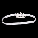 Infant Baby Rhinestone Crown Hair Bands Photography Headband - White