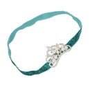 Infant Baby Rhinestone Pearl Crown Hair Bands Photography Headband - Green