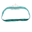 Infant Baby Rhinestone Pearl Crown Hair Bands Photography Headband - Green