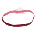 Infant Baby Rhinestone Pearl Crown Hair Bands Photography Headband - Red