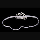 Rhinestone Faux Pearl Crown Baby Girls Headband Hair Band - White