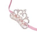 Rhinestone Faux Pearl Crown Baby Girls Headband Hair Band - Pink