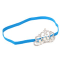 Rhinestone Faux Pearl Crown Baby Girls Headband Hair Band - Blue