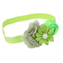 Green Flower Baby Girls Headband Photography Props Hair Band