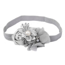 Grey Flower Baby Girls Headband Photography Props Hair Band