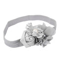 Grey Flower Baby Girls Headband Photography Props Hair Band