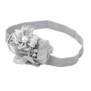 Grey Flower Baby Girls Headband Photography Props Hair Band