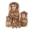 7pcs Hand Painted Beauty Castle Wooden Russian Nesting Dolls