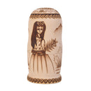 7pcs Hand Painted Beauty Castle Wooden Russian Nesting Dolls