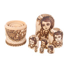7pcs Hand Painted Beauty Castle Wooden Russian Nesting Dolls