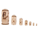 7pcs Hand Painted Beauty Castle Wooden Russian Nesting Dolls