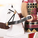 Maroon Wooden Nutcracker On A Rocking Horse