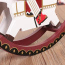 Maroon Wooden Nutcracker On A Rocking Horse