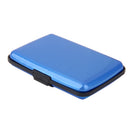 Mini Waterproof Aluminum Metal Business ID Credit Card Holder - Blue