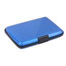 Mini Waterproof Aluminum Metal Business ID Credit Card Holder - Blue