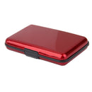 Mini Waterproof Aluminum Metal Business ID Credit Card Holder - Red