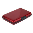 Mini Waterproof Aluminum Metal Business ID Credit Card Holder - Red
