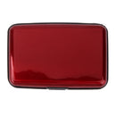 Mini Waterproof Aluminum Metal Business ID Credit Card Holder - Red