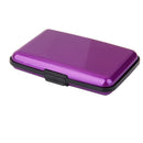 Mini Waterproof Aluminum Metal Business ID Credit Card Holder - Purple