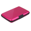 Mini Waterproof Aluminum Metal Business ID Credit Card Holder - Rose Red