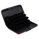 Mini Waterproof Aluminum Metal Business ID Credit Card Holder - Rose Red