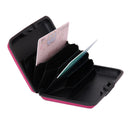Mini Waterproof Aluminum Metal Business ID Credit Card Holder - Rose Red