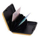 Mini Waterproof Striped Aluminum Metal ID Credit Card Holder - Gold