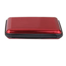 Mini Waterproof Striped Aluminum Metal ID Credit Card Holder - Red