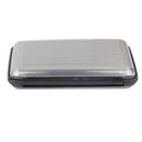 Mini Waterproof Striped Aluminum Metal ID Credit Card Holder - Grey