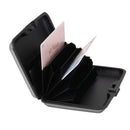 Mini Waterproof Striped Aluminum Metal ID Credit Card Holder - Grey