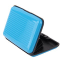 Men Fashionable Durable Multi-Functional Aluminium Credit Card Holder Case Wallet Organiser Light Blue 11x 7.5 x 2cm