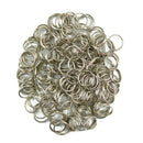 200pcs Mini Steel Silver Plated Replacement Circle Split Key Ring Keyfob 8mm