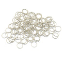 200pcs Mini Steel Silver Plated Replacement Circle Split Key Ring Keyfob 8mm