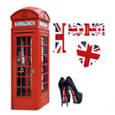 3D Telephone Booth Wall Decal Stickers Kids Room Decor