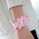 Wedding Bridemaid Flower Girl Wrist Flower Pink White
