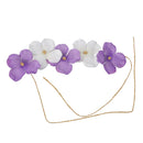 Wedding Bridemaid Flower Girl Wrist Flower White Purple