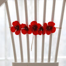 Wedding Bridemaid Flower Girl Wrist Flower Red