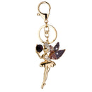 Fashion Crystal Rhinestone Angel Girl Pendant Keyring Keychain Key Chain