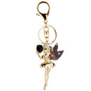 Fashion Crystal Rhinestone Angel Girl Pendant Keyring Keychain Key Chain
