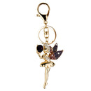 Fashion Crystal Rhinestone Angel Girl Pendant Keyring Keychain Key Chain