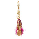 Fashion Crystal Rhinestone Furry Ball High Heel Pendant Keyring Keychain Key Chain