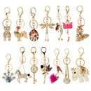 Fashion Crystal Rhinestone Furry Ball High Heel Pendant Keyring Keychain Key Chain