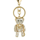 1pcs Crystal Bear Charm Pendant Key Ring Key Chain