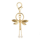 Fashion Crystal Dragonfly Charm Pendant Key Ring Key Chain