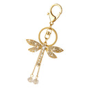 Fashion Crystal Dragonfly Charm Pendant Key Ring Key Chain