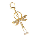 Fashion Crystal Dragonfly Charm Pendant Key Ring Key Chain