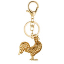 Fashion Crystal Rhinestone Cock Pendant Keyring Keychain Key Chain