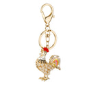 Fashion Crystal Rhinestone Cock Pendant Keyring Keychain Key Chain