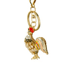 Fashion Crystal Rhinestone Cock Pendant Keyring Keychain Key Chain