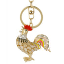 Fashion Crystal Rhinestone Cock Pendant Keyring Keychain Key Chain